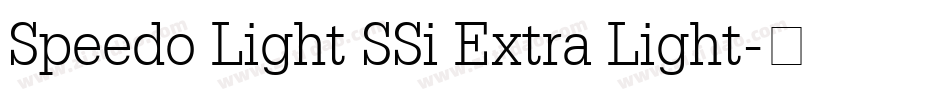 Speedo Light SSi Extra Light字体转换